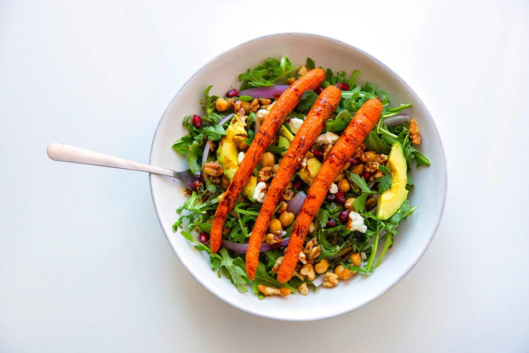 Ensalada de zanahorias asadas